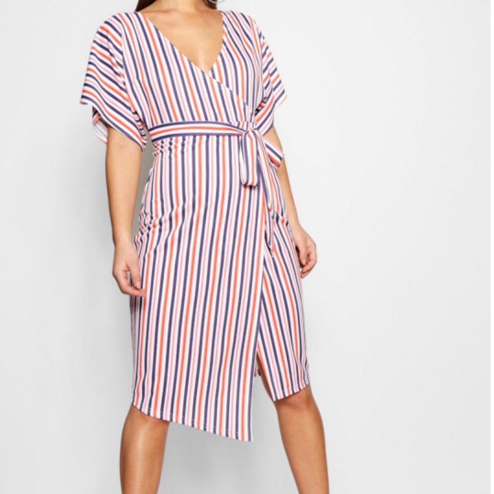 Asymmetrical wrap dress